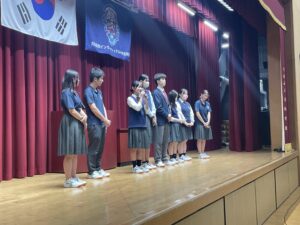 校長先生のお話の様子